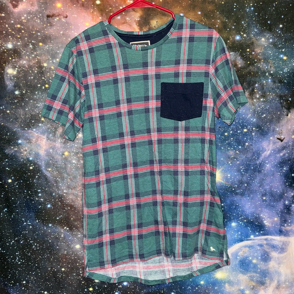 Modern Amusement Green and Blue Short Sleeve Tee